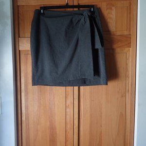 Charcoal Tie Shift Skirt